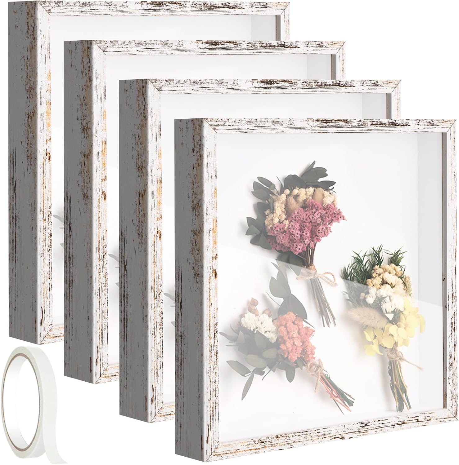 10 x 10 Shadow Box Frame Set for Keepsakes and Crafts Display