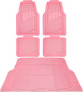 CAR PASS Heavy Duty Pink Car Mats Full Set for Women