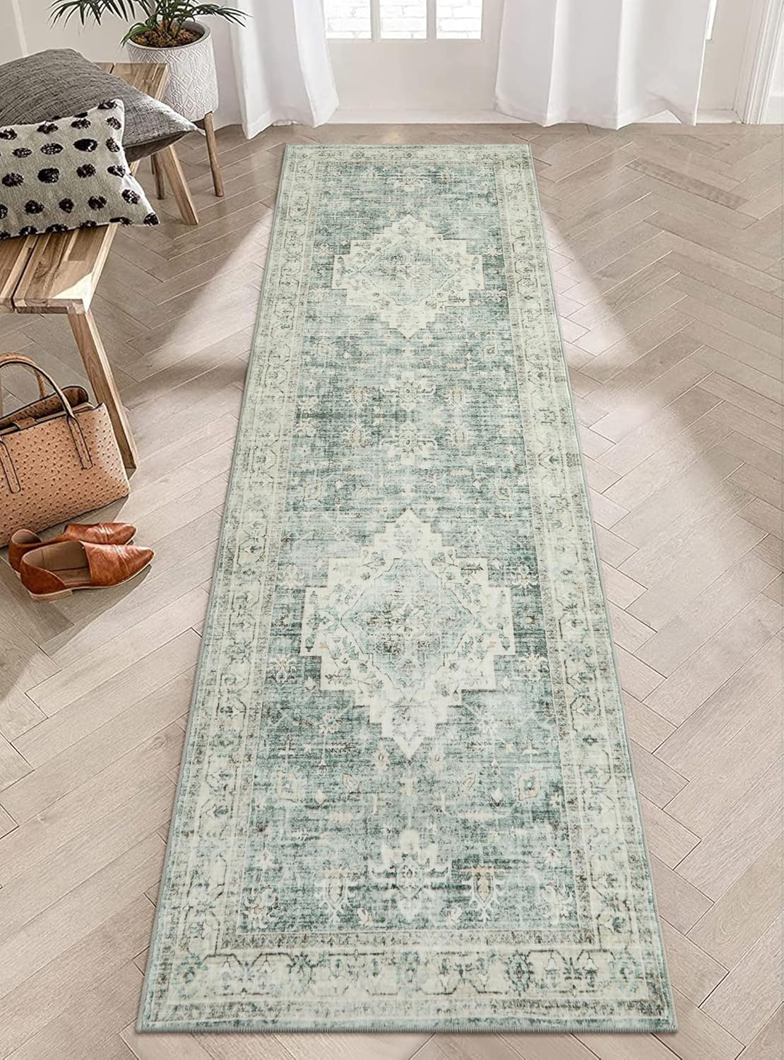 LIVEBOX Washable 2.5x8 Runner Rugs for Entryway and Bathroom