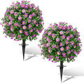 23 in Set of 2 Sunflower Boxwood Topiary Balls with Deep Spike