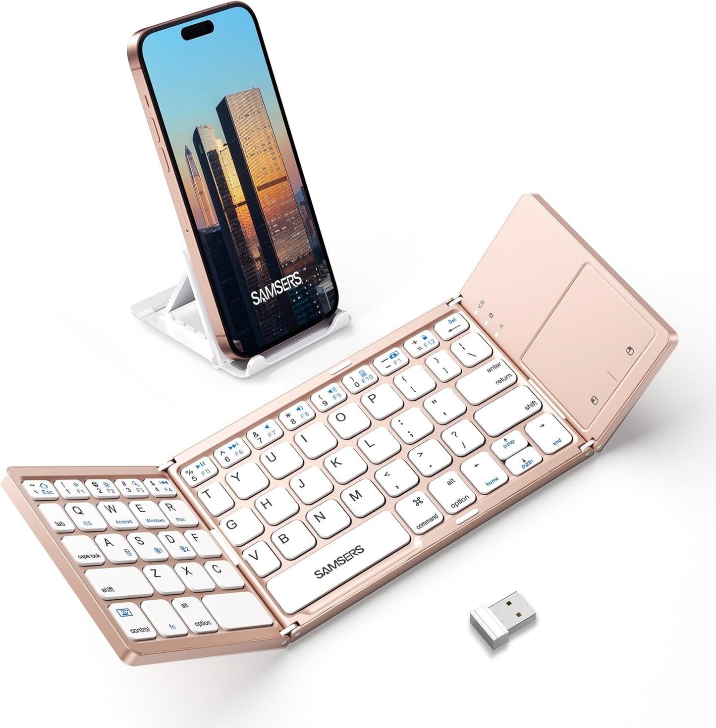 Samsers Foldable Bluetooth Keyboard: Dual-Mode for Ultimate Portability
