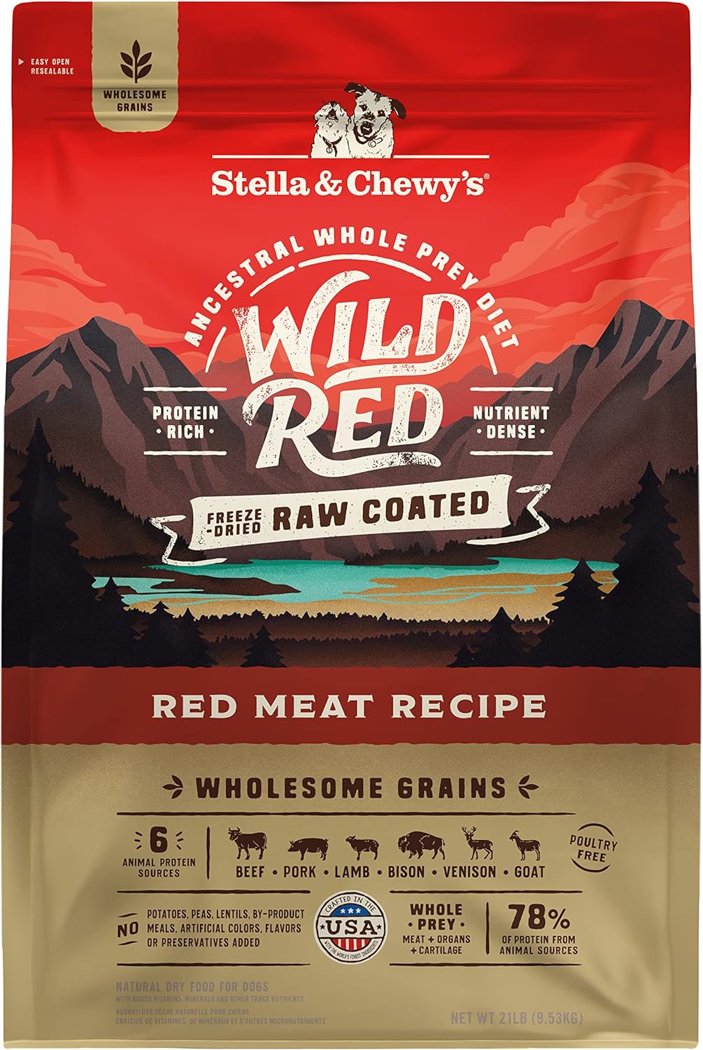 Stella & Chewy's Wild Red Dry Dog Food High Protein Recipe