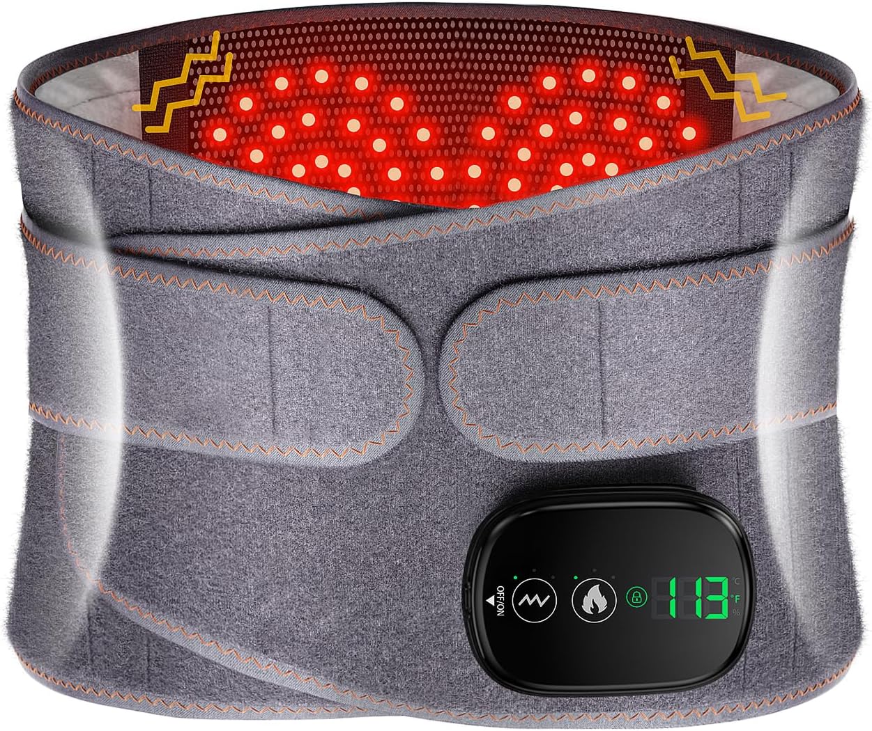 Lower Back Massager with Heat and Vibration for Comfort