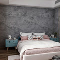 48 in x 197 in Blue Grey Concrete Peel and Stick Wallpaper - Thick