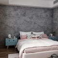 31in x 157in Light Blue Grey Black Concrete Peel and Stick Wallpaper