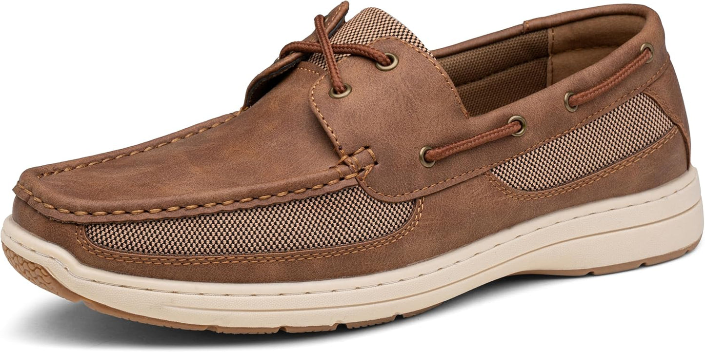 Vostey Men's Boat Shoes Slip On Stylish Casual Loafers Deck Shoes
