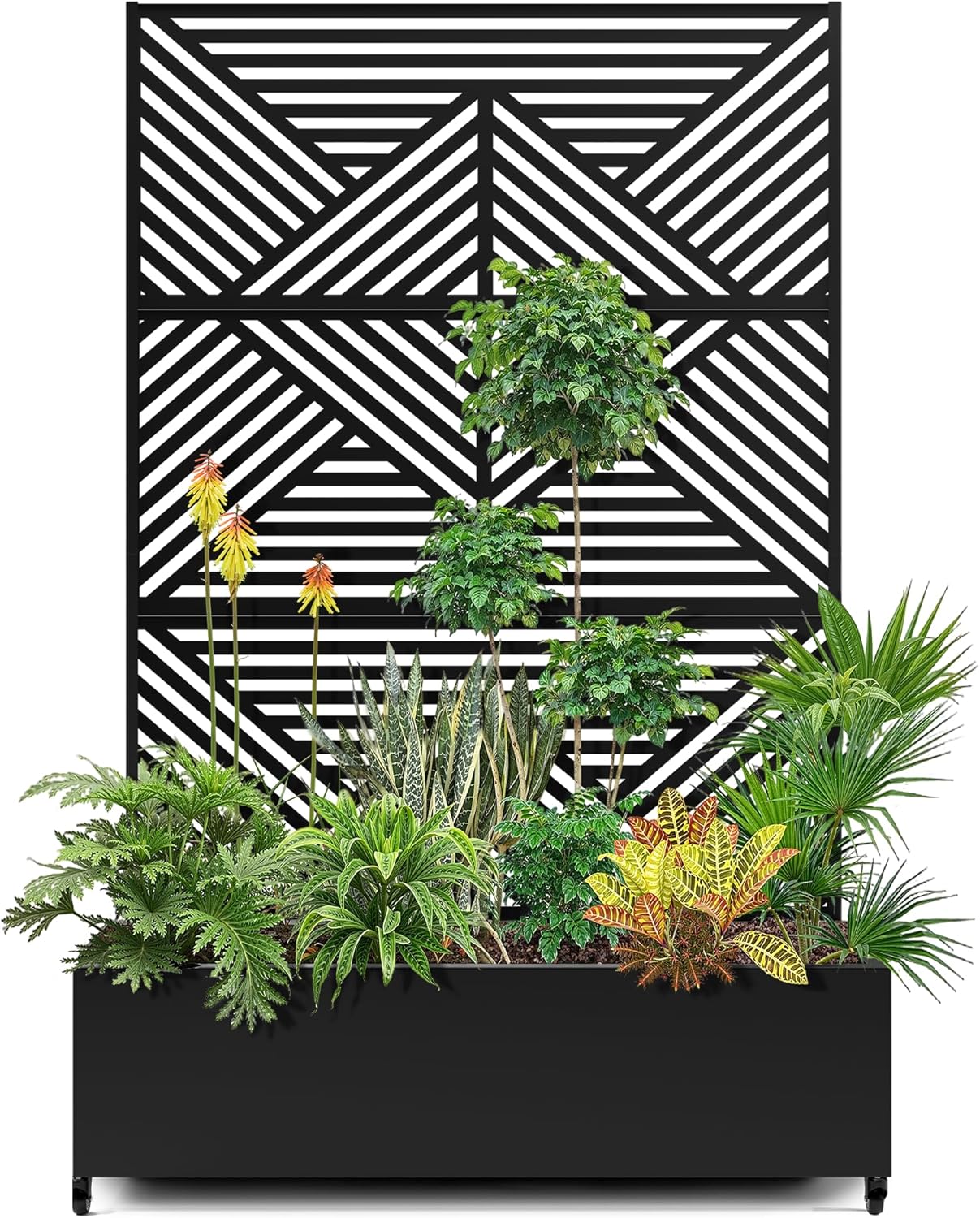 15.7in Tall Trellis Planter Box for Climbing Plants and Vines