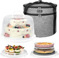 Round Cake Carrier Box with Lid and Handle - Secure Insulated