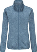 Dolcevida Women's Fleece Zip Up Jacket with Long Sleeves for Comfort