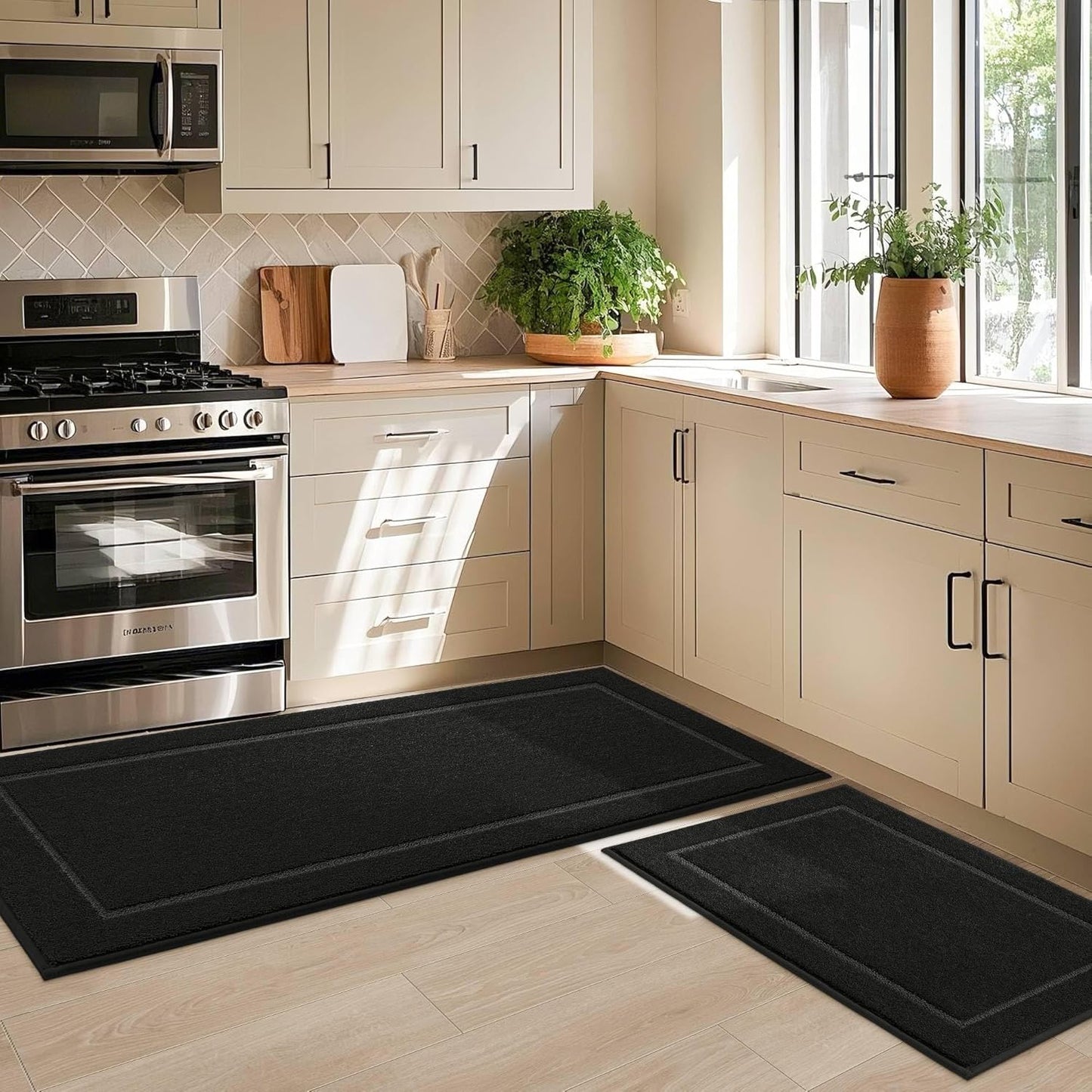 Non-Slip Kitchen Mats Set of 2 for Enhanced Safety and Comfort