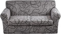 KRFOONN 3 Piece Stretch Sofa Couch Covers for Loveseat - Snug