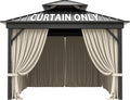 10ftx10ft Gazebo Curtains Outdoor Waterproof Sidewalls - Privacy