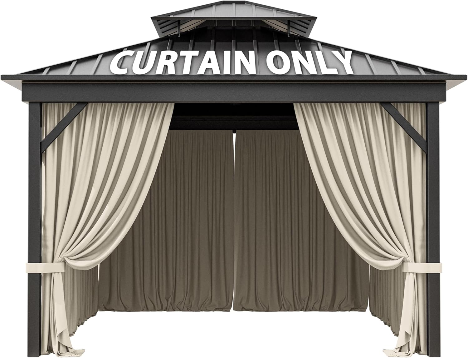 10ftX10ft Gazebo Curtains Waterproof Replacement for Outdoor Use
