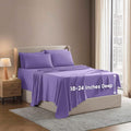 Extra Deep Queen Microfiber Sheet Set - Lavender - 6 Piece Luxury