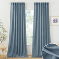 RYB HOME Semi Sheer Curtains 108 inches for Sunlight Filtering
