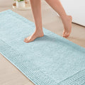24x72 Blue Cotton Tufted Bath Rug - 3000 GSM Plush