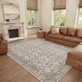 Washable 8x10 Area Rug - Boho Non-Slip, Cushioned Low-Pile