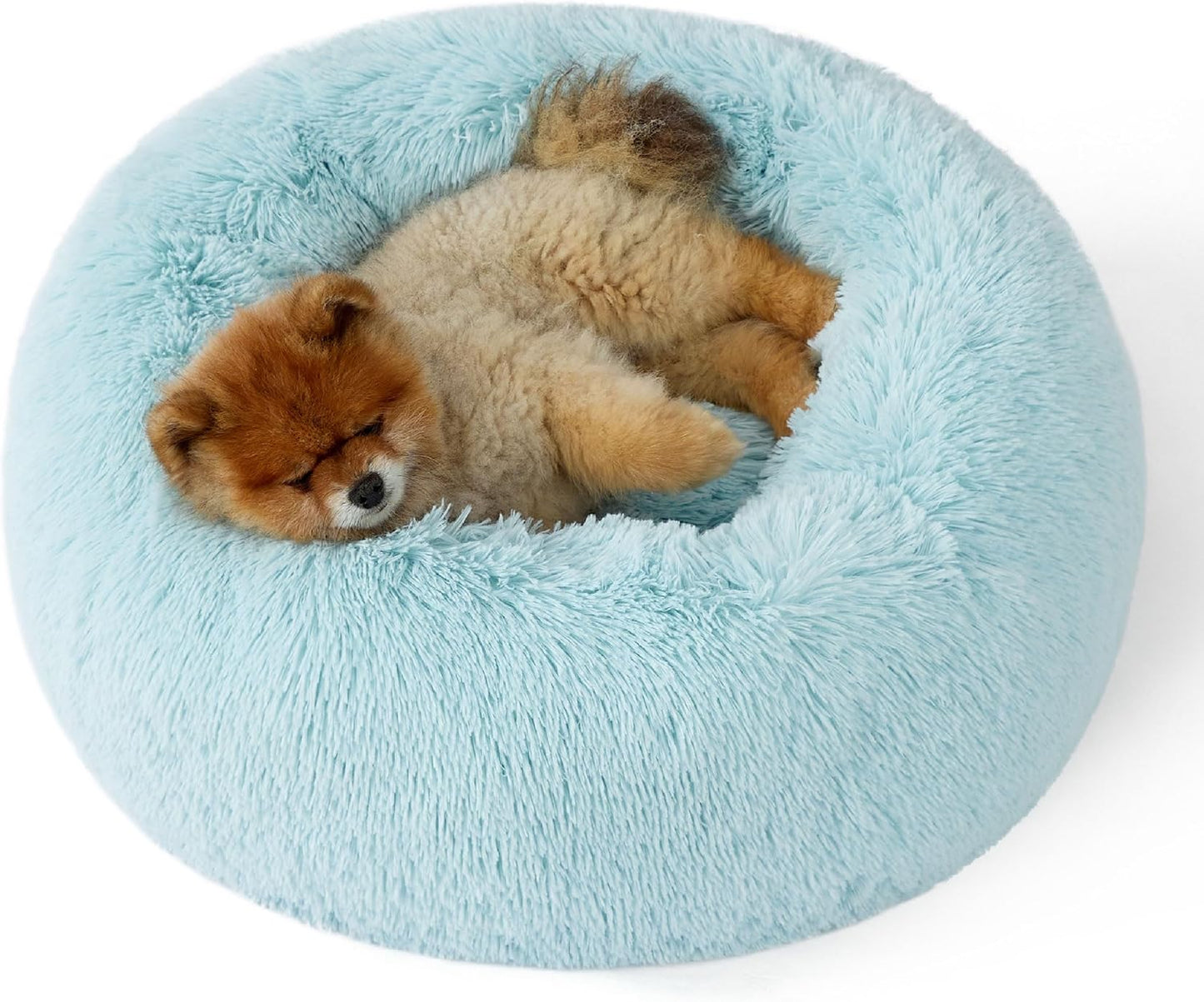 Calming Dog Bed for Small Dogs - Plush Faux Fur Comfort