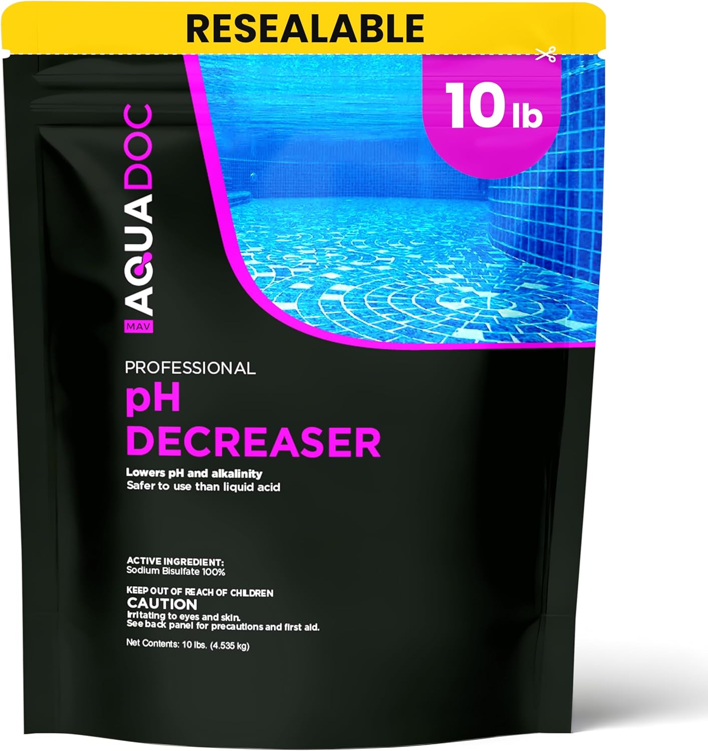 AquaDoc pH Down for Pools - Fast-Dissolving Dry Acid Solution