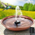 Bird Bath Fountain for Outside 13.5 in Garden Metal Bird Bath Bowl