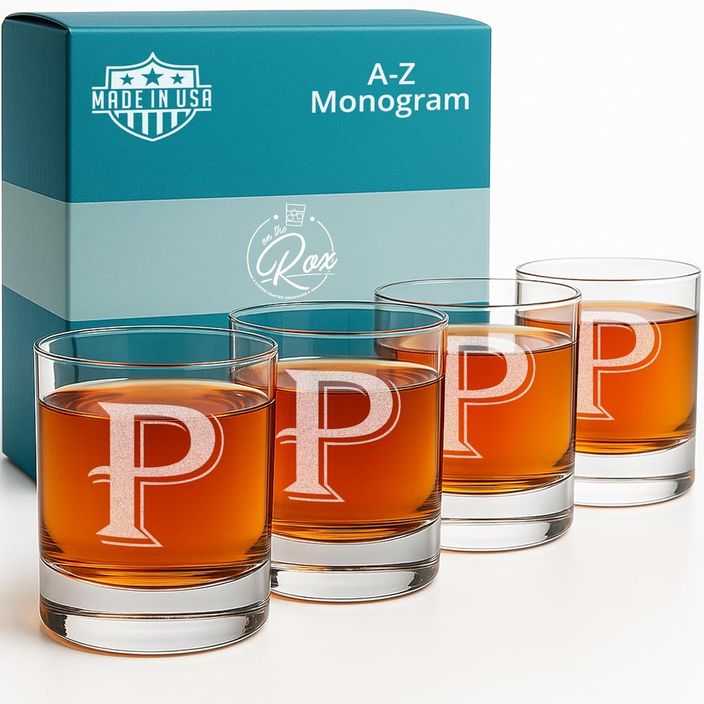 Engraved Heavy Base Rocks Glasses Set - Perfect Gift Idea