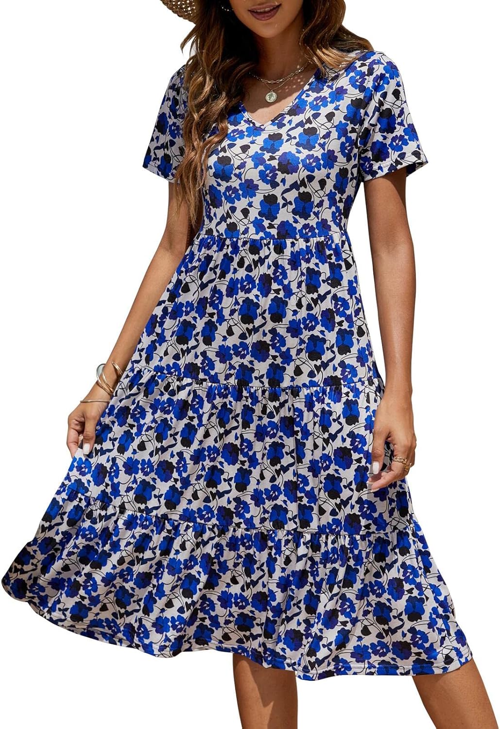Berydress Women's Casual Summer Tiered Midi Dress for All Occasions