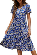 Women's Casual Summer Tiered Midi Dress - Flattering Loose Fit