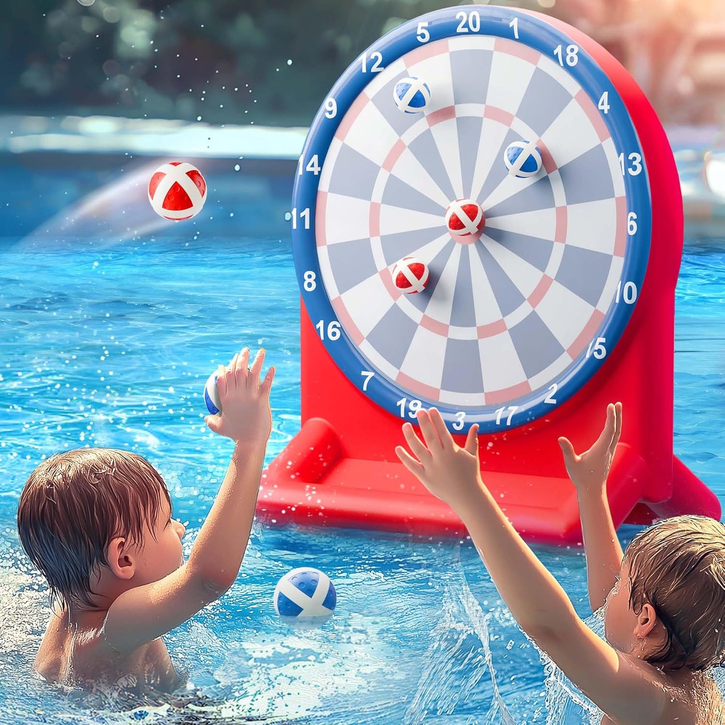 Inflatable Pool Dart Board - Fun Water Game