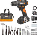 Worx 20V Cordless Drill Driver 84pc Kit - Compact, Powerful