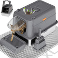 Citylife Stainless Steel Cat Litter Box XL - Large, Enclosed Metal