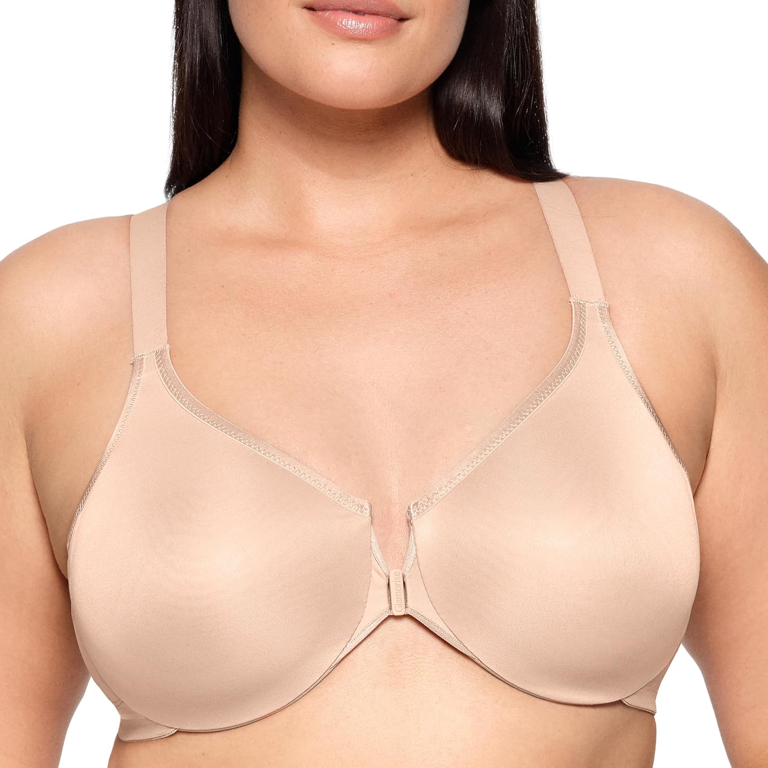 Glamorise Women's Plus Size Wonderwire Posture Back Bra #9265