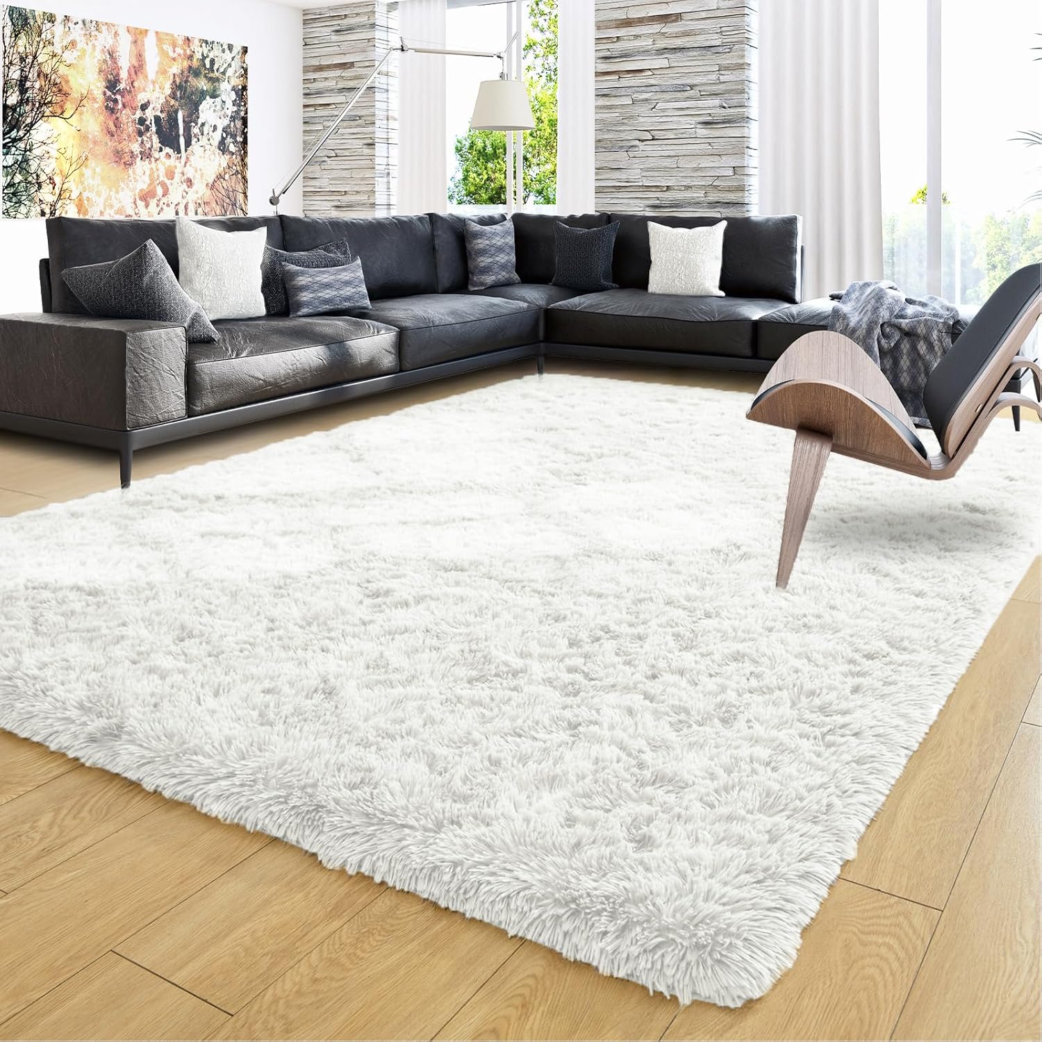 Ompaa Fluffy Rug - Super Soft Fuzzy Area Rug for Home