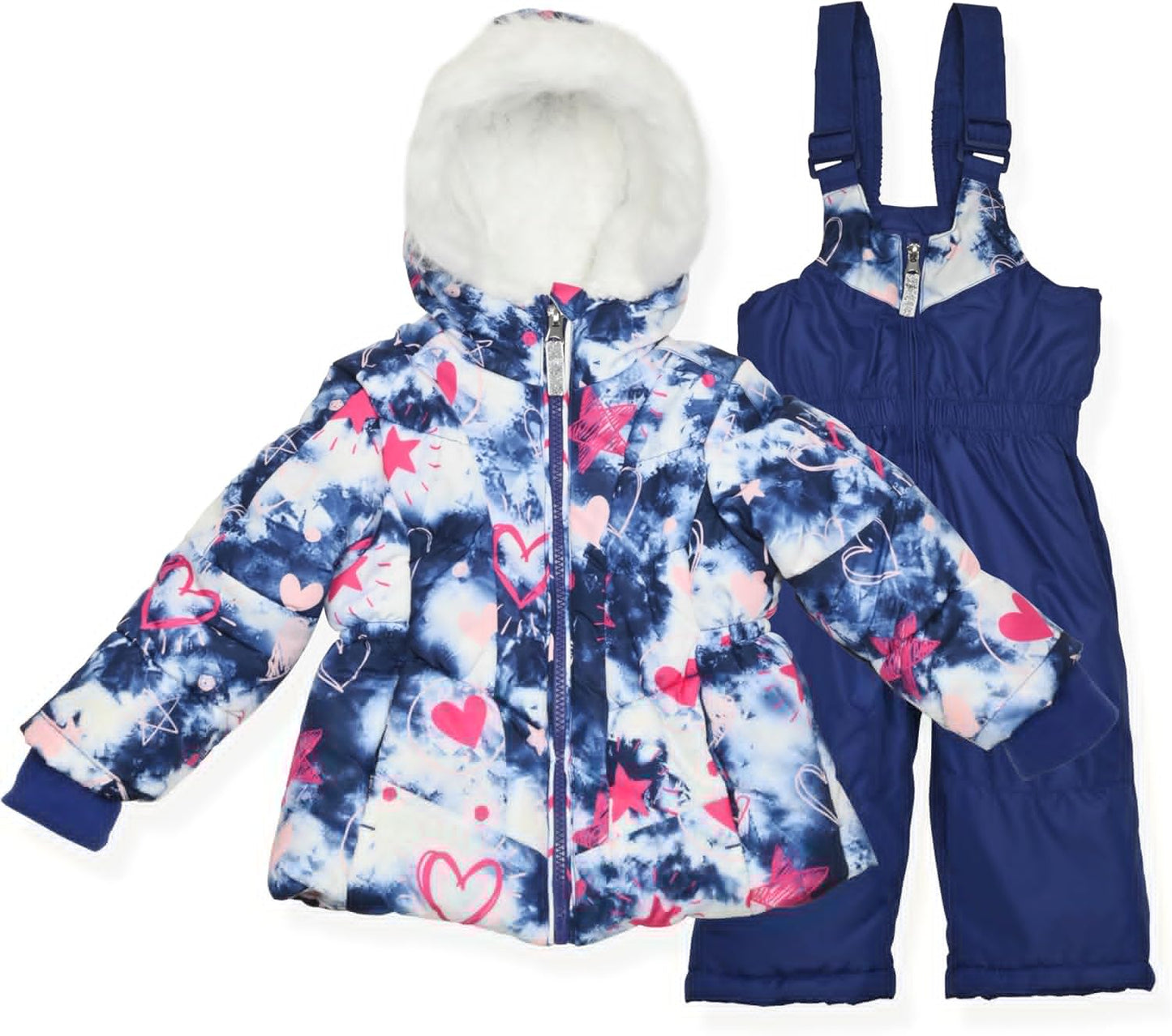 Arctic Quest Little Girls Bib Snow Pants and Ski Jacket Set