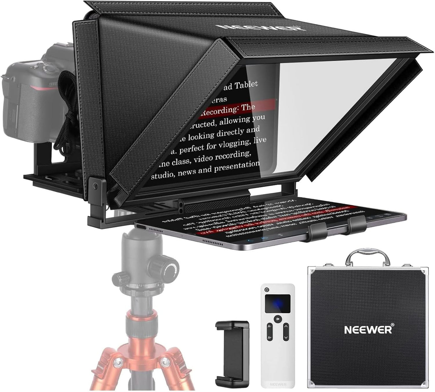 NEEWER X12 14 inch Teleprompter for iPad and Smartphone Use