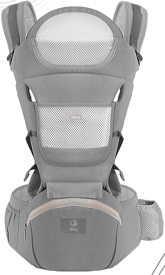 HAWEY Baby Wrap Carries - Ergonomic Front & Back Carry, 7-45 lbs