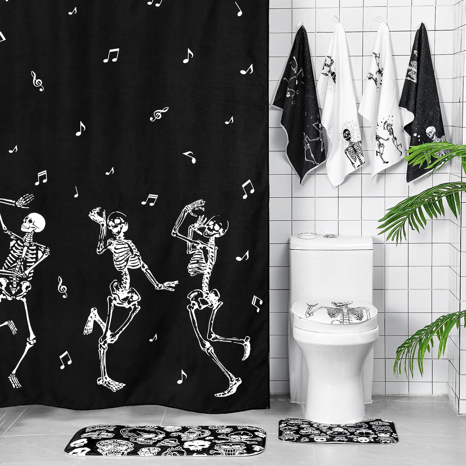 Skeleton Farmhouse Bathroom Set | 8 Pcs by Honoson