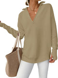 ANRABESS Womens Long Sleeve Quarter Zip Pullover Sweater - Casual it