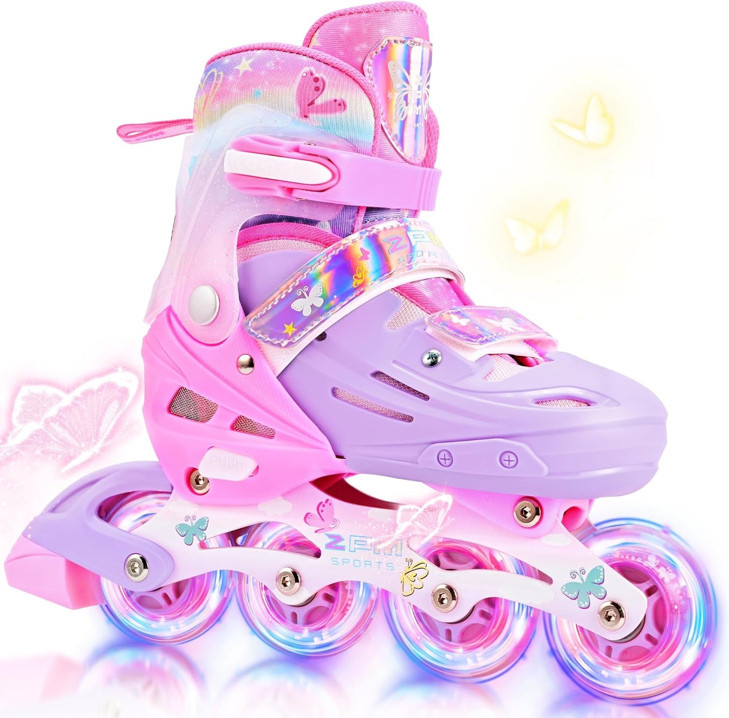2PM SPORTS Inline Skates for Kids with Light Up Wheels Fun