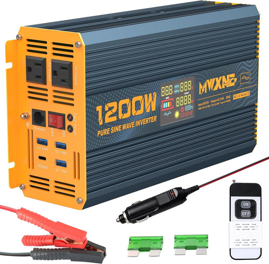 1200 Watt Pure Sine Wave Power Inverter for Home and RV