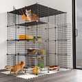 Oneluck 4-Tier 55 in Large Cat Cage Playpen - Spacious Exercise Home