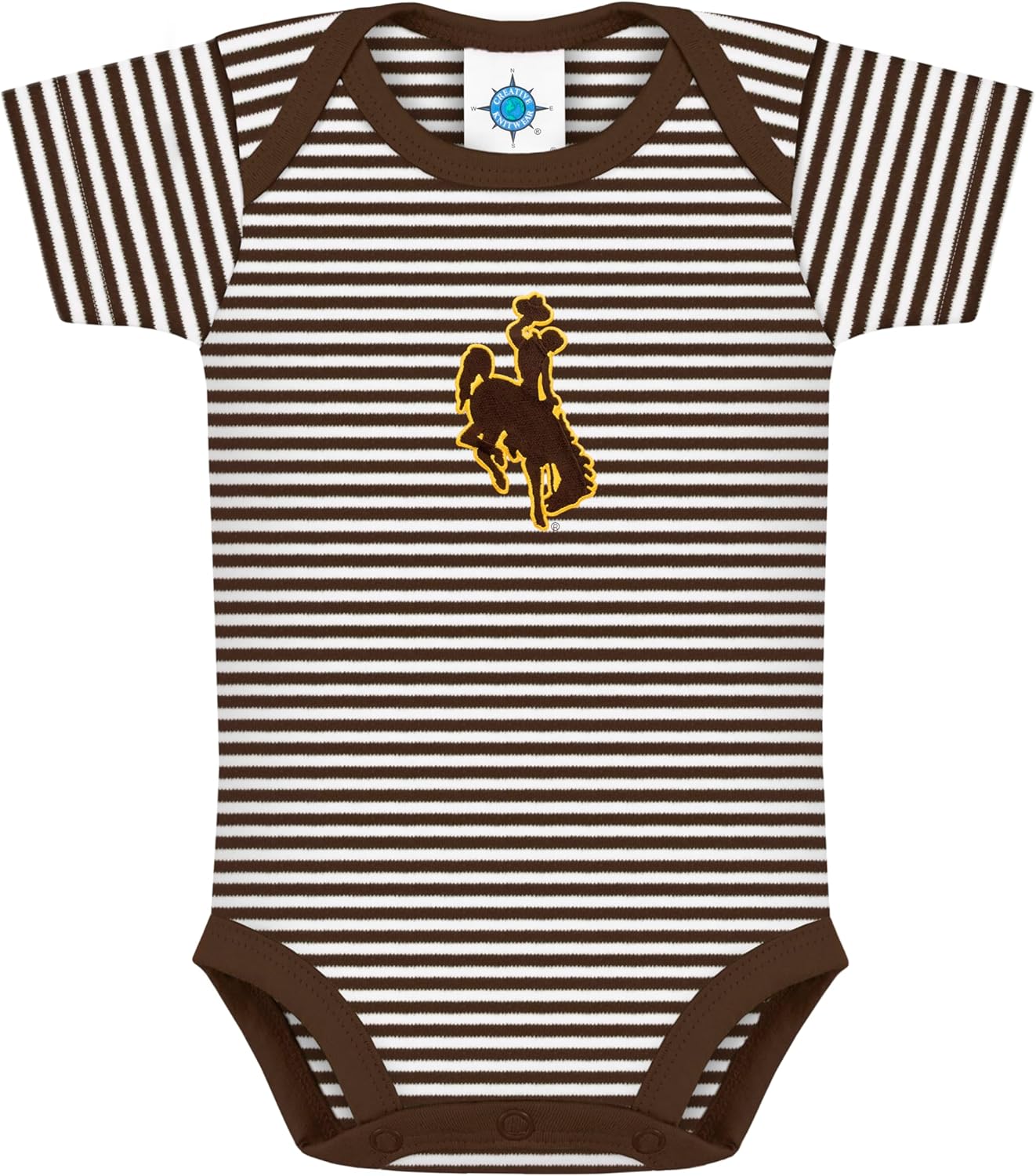 NCAA Infant Striped Bodysuit with Embroidered College Logo