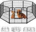 SMUG Heavy-Duty Iron Dog Playpen 8 Panel 32 in - Secure