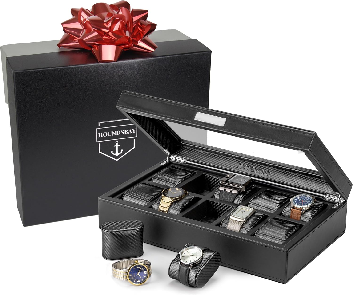 HOUNDSBAY Large Watch Box: Stylish Organizer