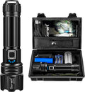 10000 Lumen LED Flashlight Rechargeable High Power - Compact Beam