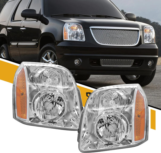 Headlight Pair Assembly for GMC Yukon 2007-2014, OE Style