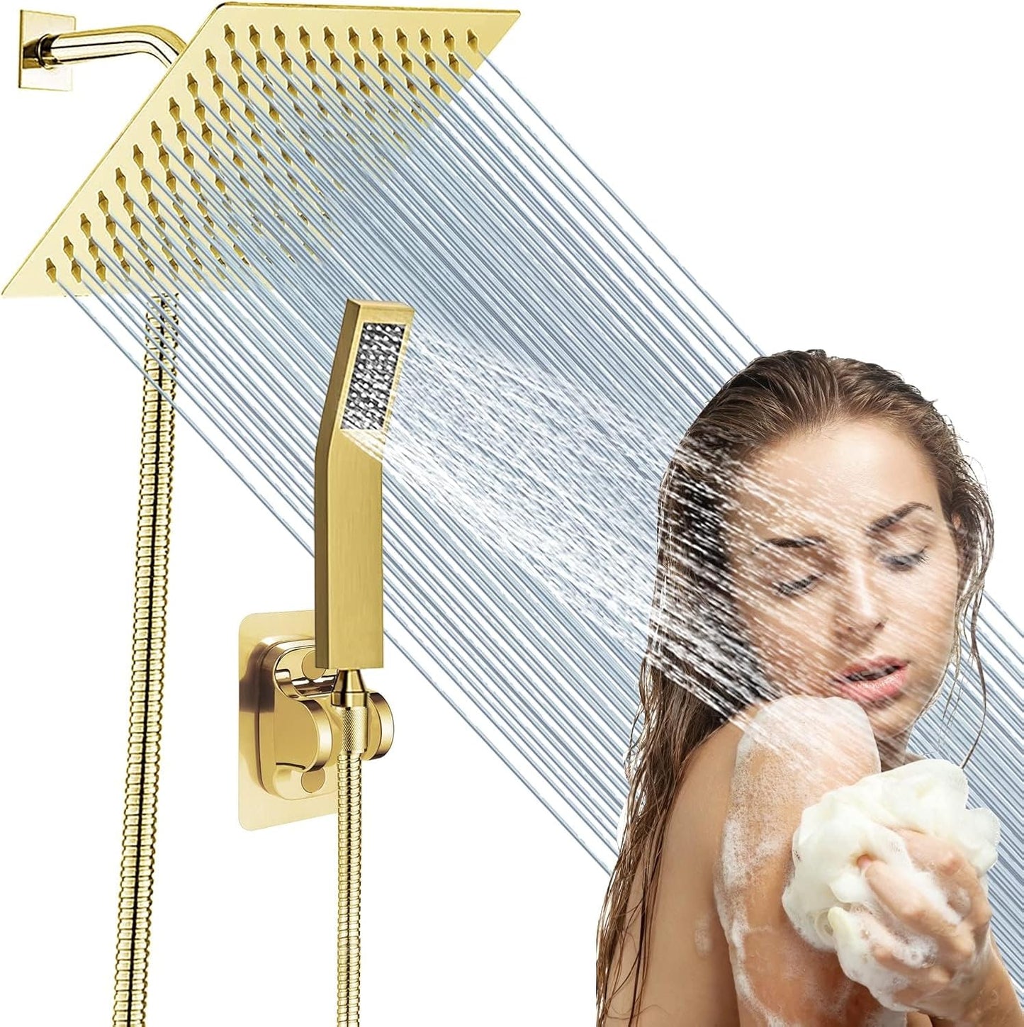 High Pressure Square Rain Shower Head Set for Ultimate Relaxation