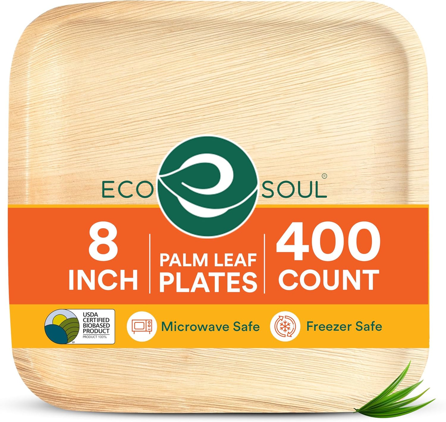 400 Count Eco-Friendly Palm Leaf Plates