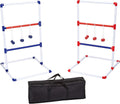 Ladder Toss Game Set, Red/Blue - Portable Outdoor Toss Game