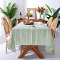 Chassic 60 x 120 in Farmhouse Linen Tablecloth - Sage Green