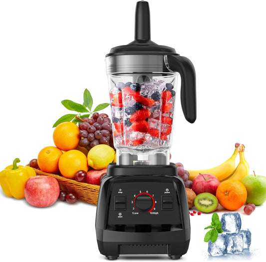 Powerful 1800W Smoothie Blender by JUSANTE - Crush Ice Easily!